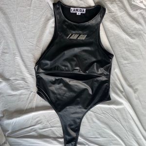 I AM GIA faux leather bodysuit
